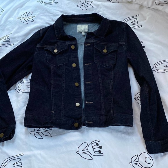 Calvin Klein Jeans Dark Blue Denim Jacket - Picture 1 of 6